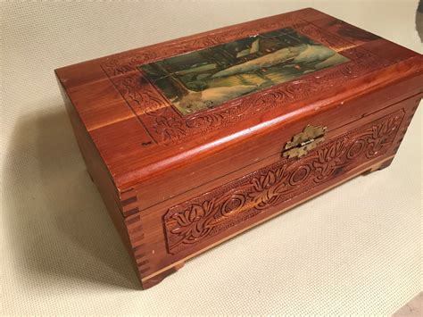 vintage wooden box with metal inside|old fashioned wooden boxes.